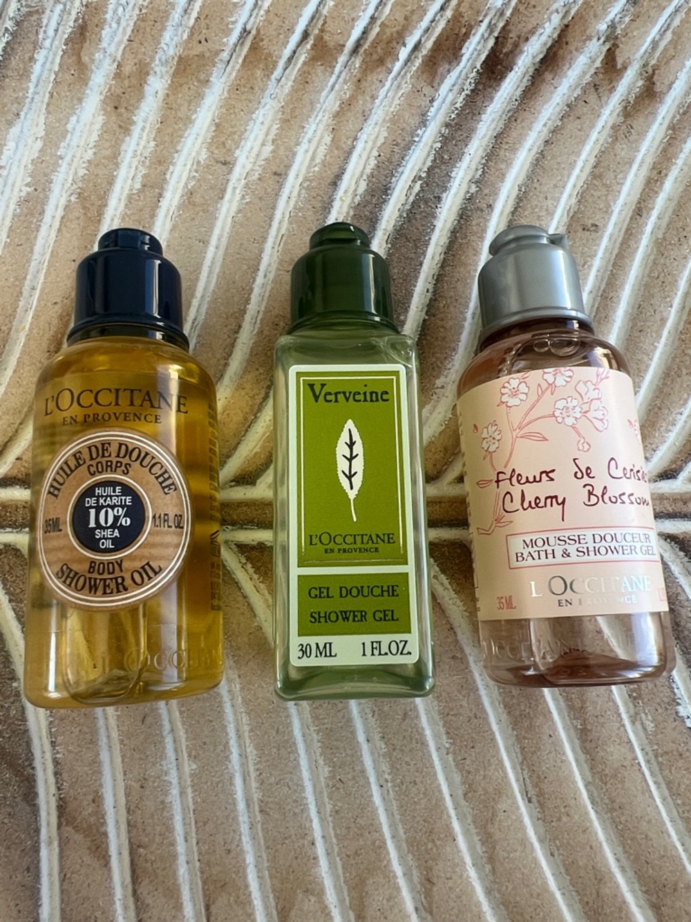 L'Occitane Women’s Shower Set, Cherry Blossom, Verveine, Shea, BRAND NEW Minis